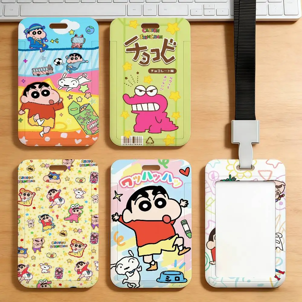 C-Crayon S-Shin-chan Cartoon Kartenhalter für Transport-, Arbeits-, Ausweis-, Studenten- und Menschkarten