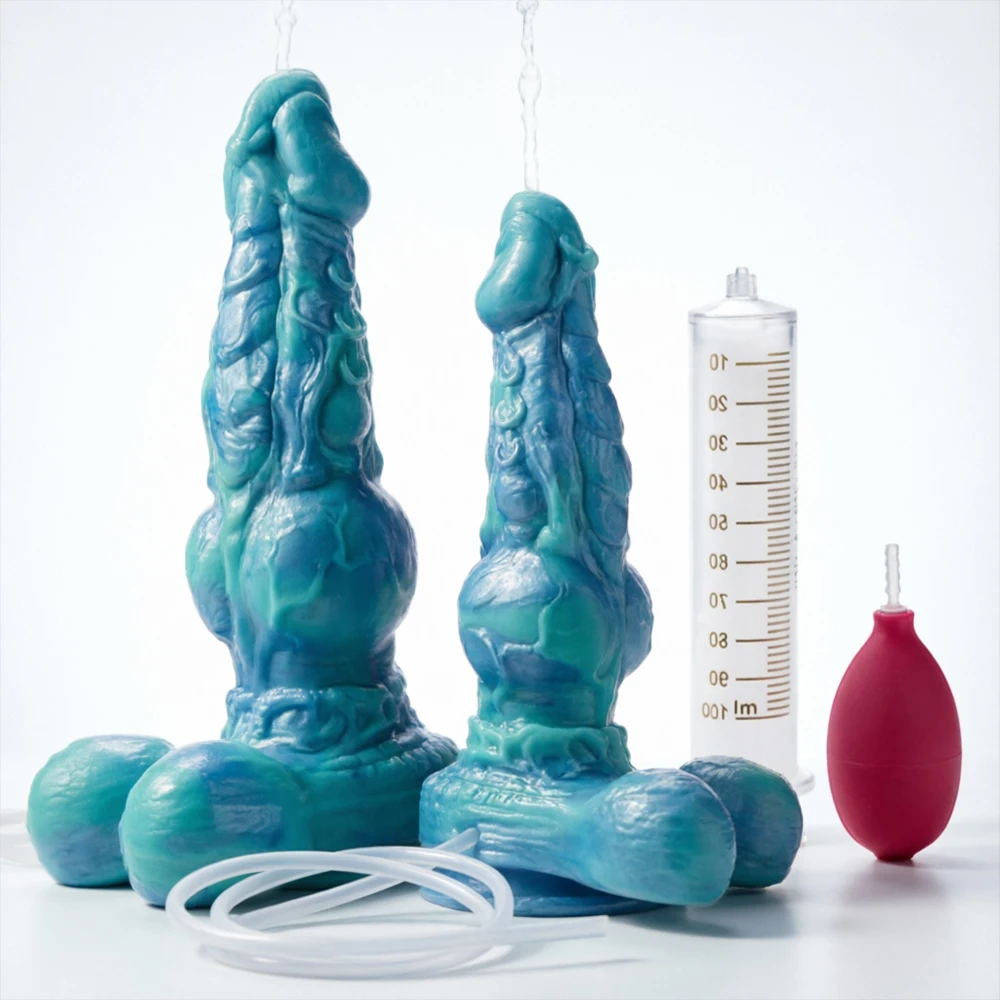 YOCY Platinum Silicone Spray Water Dildos Huge Squirting Knot Dildo Fantasy Dragon Penis Anal Stimulate Adult Sex Toys Sexy Shop