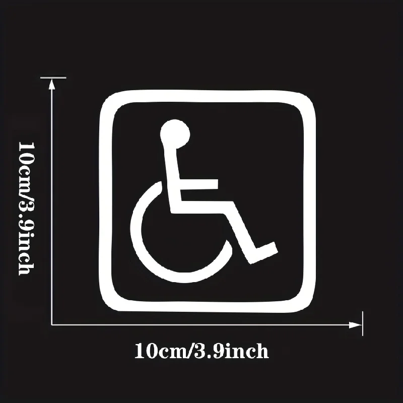 Disabled Driver Car Sticker - Reflective Safety Decal for Auto, Please Be Patient & Give Space, Window Glass Decoration
