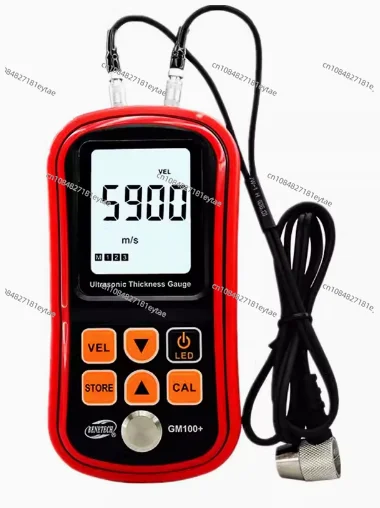 

Ultrasonic Thickness Gauge Meter Digital LCD Metal Width Measuring Tools 1.2~220mm (Steel) Sound Velocity Measurement GM100