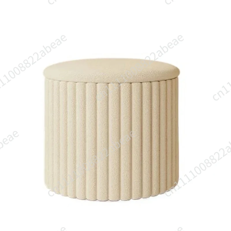 Modern Round Makeup Stool Internet Famous Bedroom Stool Storage Dressing Table Chair Low Dressing Stool Vanity Chair