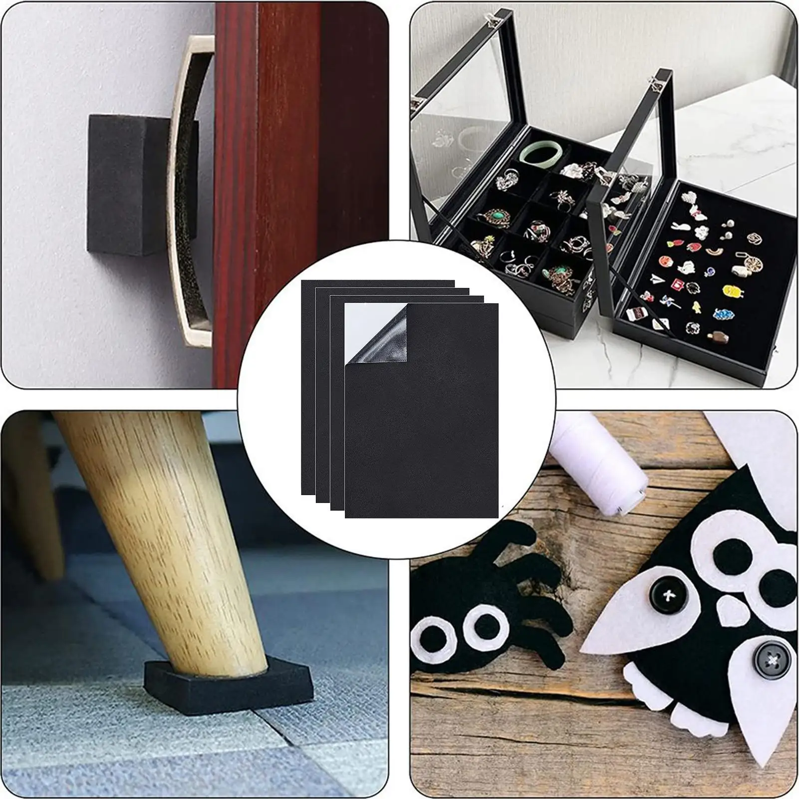 แผ่นโฟมกาว 4 ชิ้น, แผ่นป้องกันพื้นแบบเซลล์ปิด, งานฝีมือเฟอร์นิเจอร์ รถยนต์ ลำโพง ตู้ไฟฟ้า งานฝีมือ