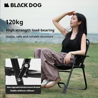 Naturehike Blackdog Camping Folding Chair 600D Thick Double-Layer Oxford Cloth Outdoor Fishing Wood Armchair Bearing 120kg Seat
