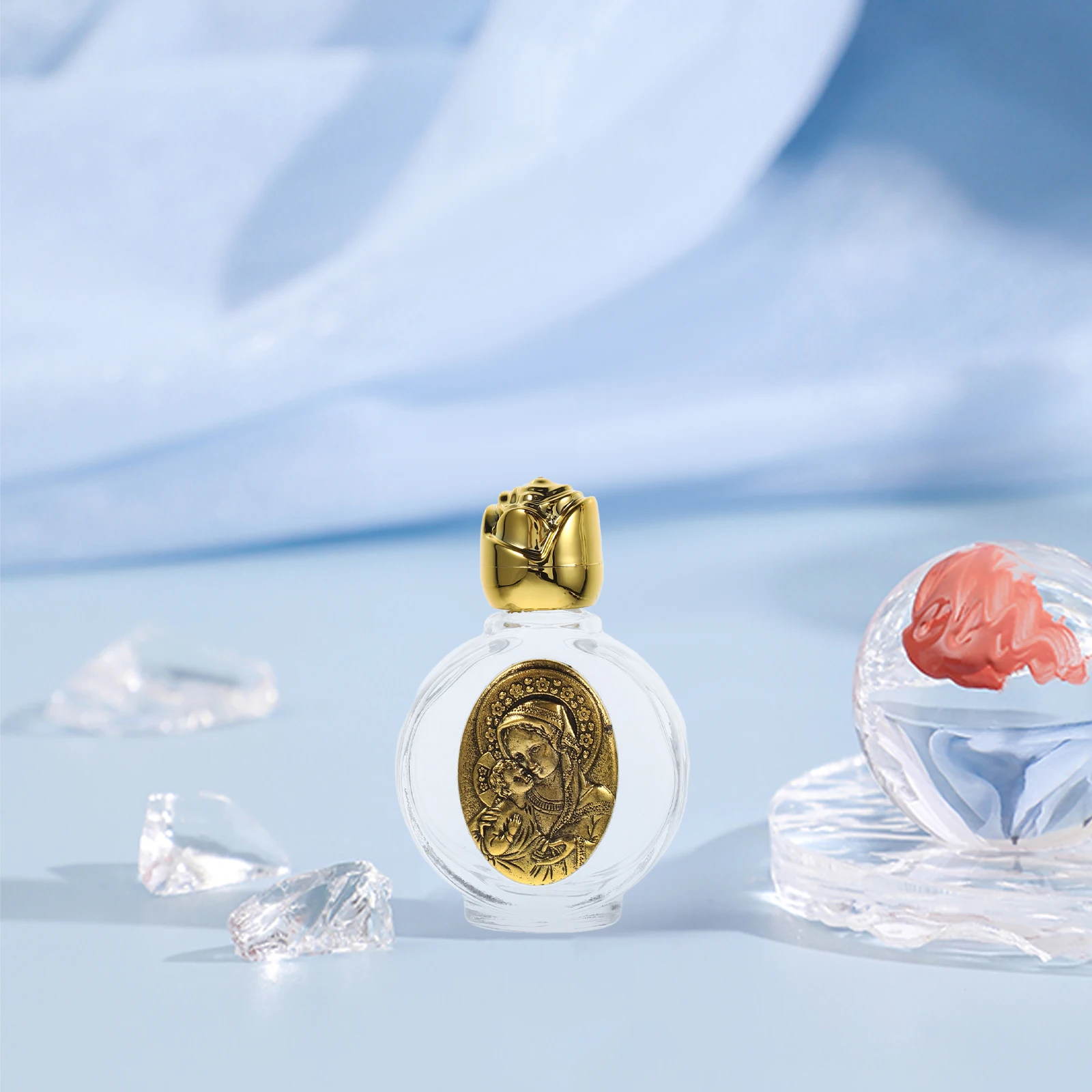 

2Pcs Metal Water Bottle Simple Luxurious Design Empty Holy Water Containers Wedding Favors Decorative Bottles Party Favors