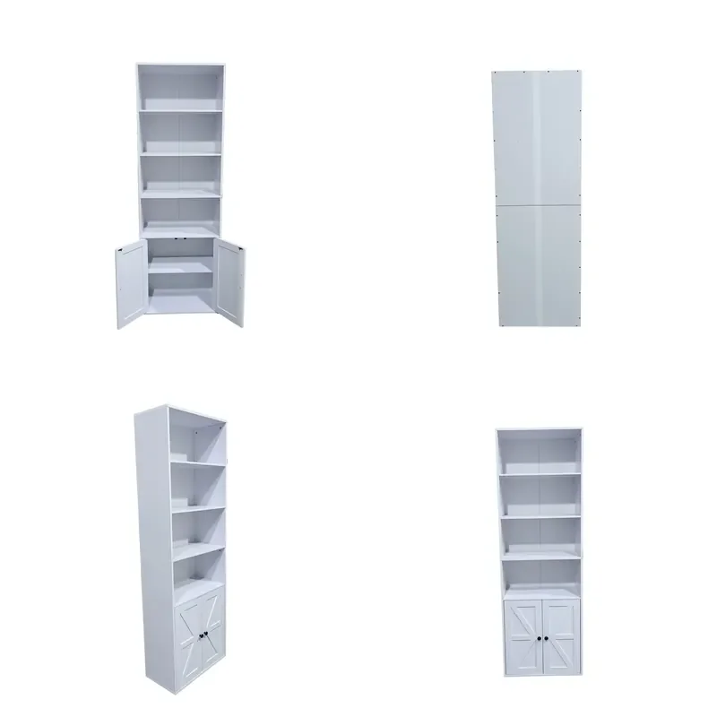 for  Modern Wooden  Room Bookshelf with White Shelving 800mm 32 Inch Storage Rack Display Unit Home Furniture Organizer