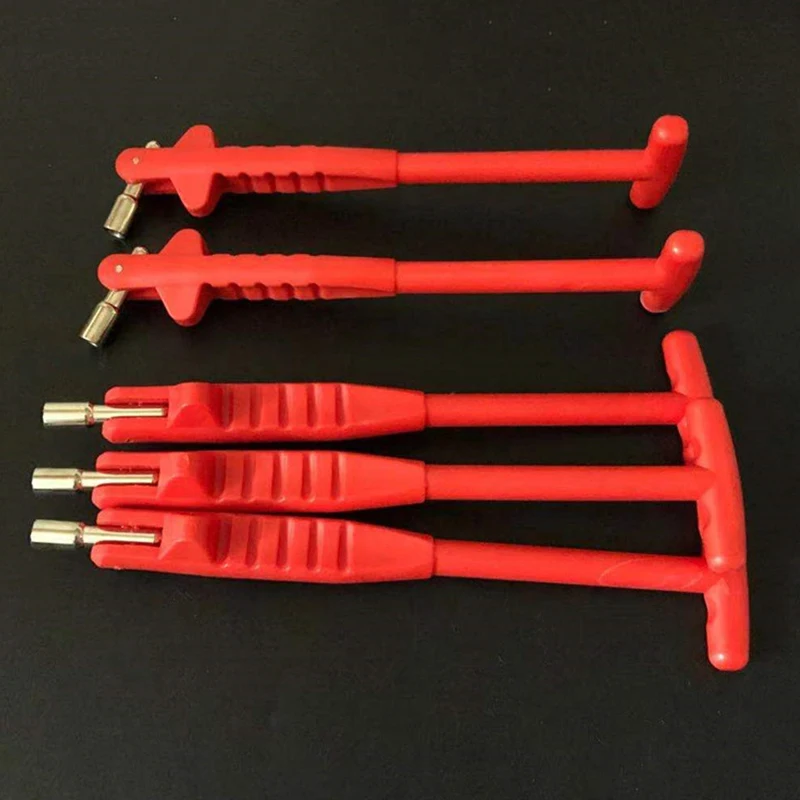 Car Tube Metal Tire Repair Tool Valve Stem Metal Puller Red Plastic Wheel Tire Remover Installer Changer Auto Repair Accessories