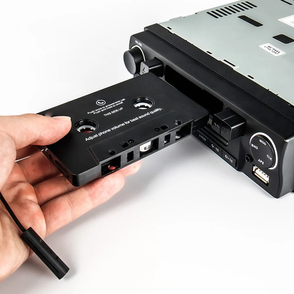 محول شريط صوتي للسيارة 5.0 عالمي يعمل بالبلوتوث مشغل MP3/SBC/AAC مشغل إستيريو AUX مع مهايئ كاسيت صوتي للموسيقى مع ميكروفون