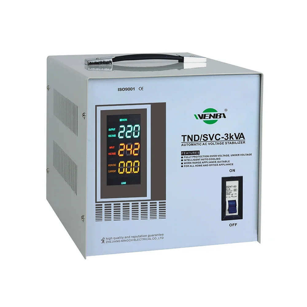 Estabilizador de tensão automático com display LCD LED, servo regulador de tensão, TND, 5KVA, AVR, 4KW, 5 KW, 5000W, 110V, 220V