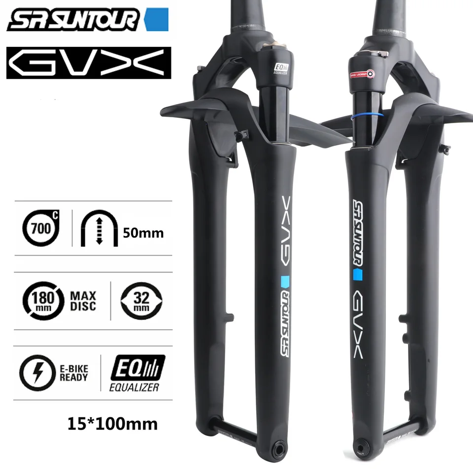 SR SUNTOUR GVX Original Road Bicycle Fork 700C Thru Alex 100x15mm