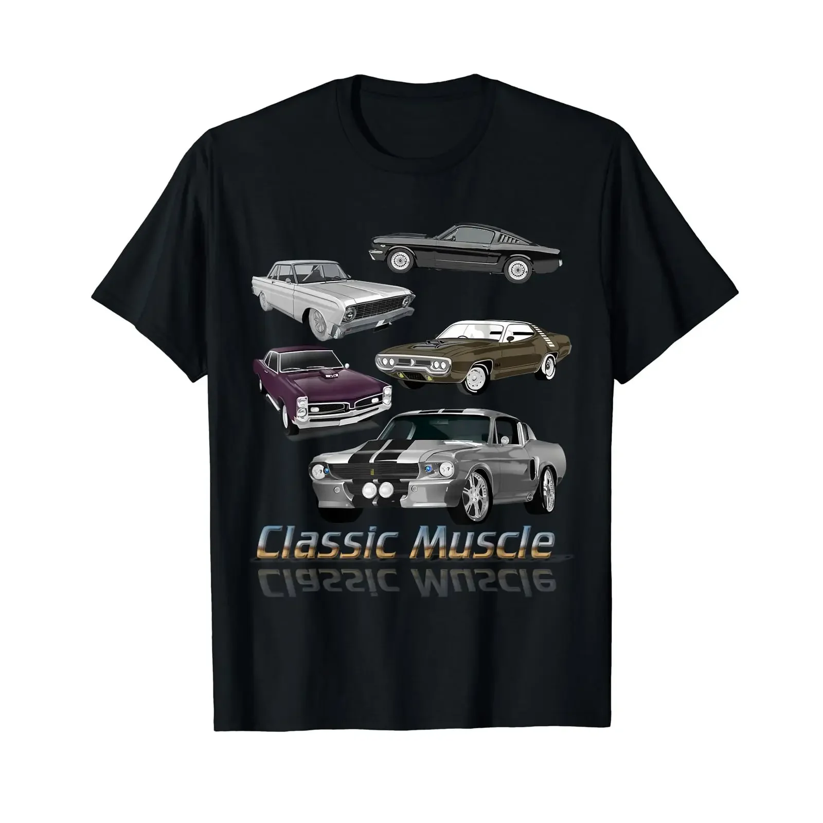 Classic Muscle Maximum Horsepower Car Logo T Shirt vintage Washed fashion streetwear Versatile Casual homme Unisex graphic