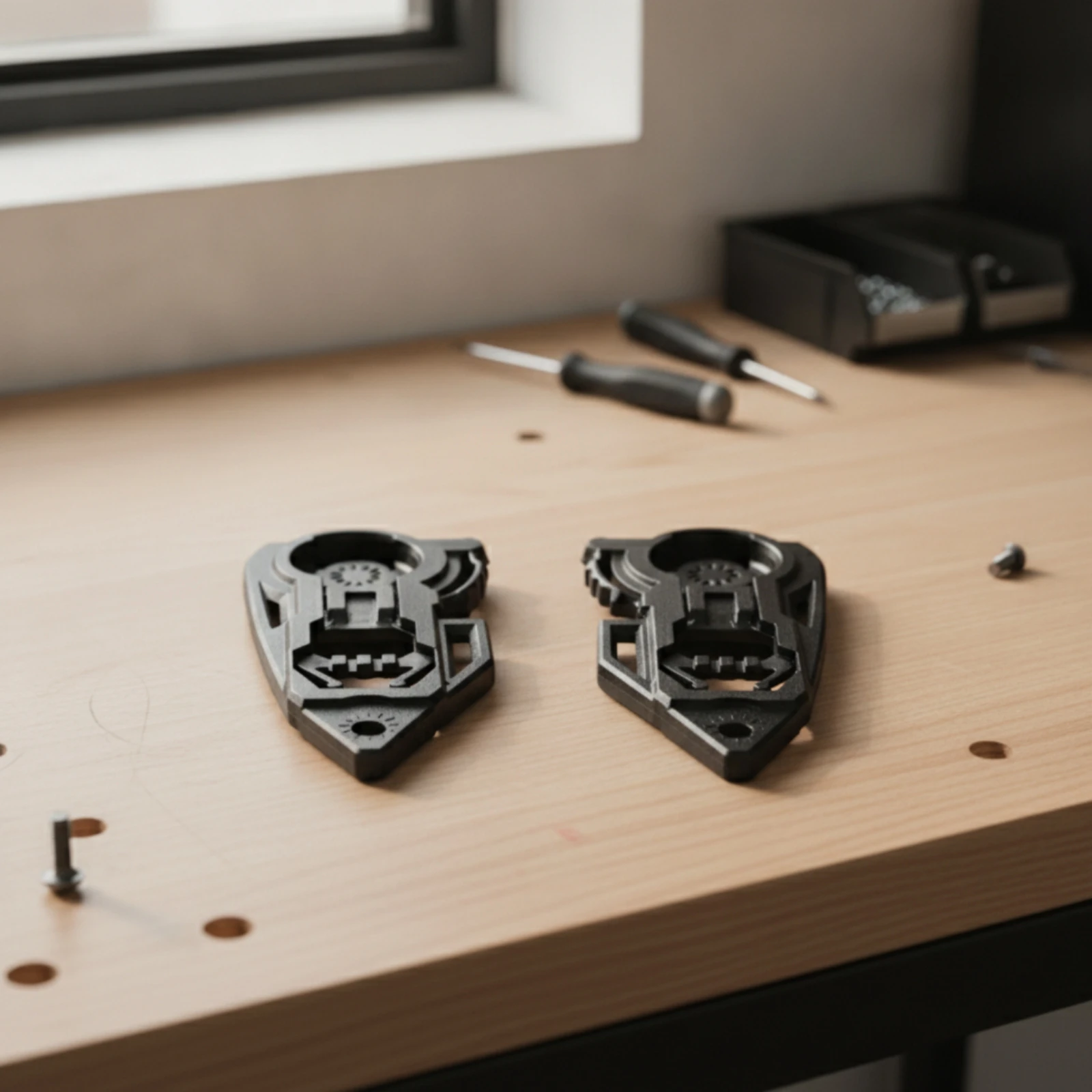 Motorbike Helmet Visor Base Plate High Quality Visor Base Plate with Screws Hardware Sturdy Molded for Motorcyclists