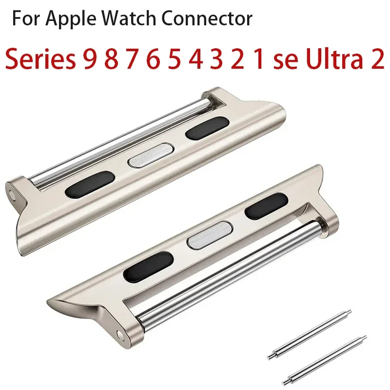 Watchband Connector for Apple Watch Ultra 2 49mm 45mm 44mm 42mm 38mm Adapter for IWatch Ultra Series 9 8 7 6 5 22mm Width Straps
