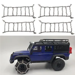 2pcs TRX4M Tire The Snow Snow Chains for 1/18 RC Crawler Car Traxxas TRX4-M Defender D110 Bronco Scx24 Fms Kyosho Upgrade Parts