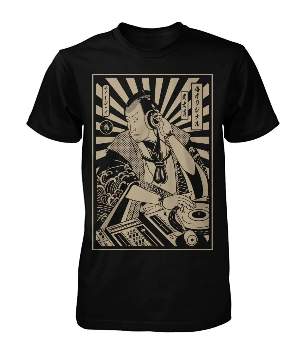 Camiseta negra de Dj Samurai para Hombre, Tops de tendencia de moda, camisetas de XS-4XL, Harajuku, ropa masculina