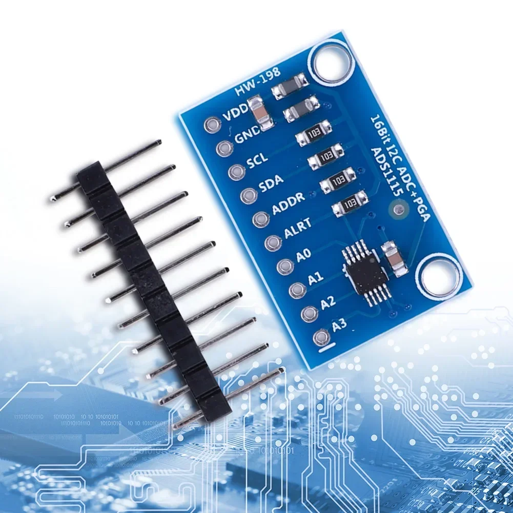 1 - 10PCS ADS1115 ADC Analog-to-Digital Converter Module with Programmable Gain Amplifier 16 Bit I2C 2.0V To 5.5V for Arduino RP