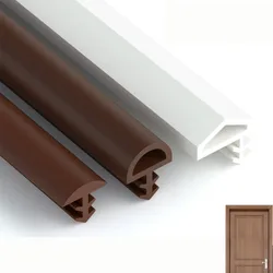 5M Solid Wood Door Gap Sealing Strip Indoor Door Card Slot Edge Strip Bedroom Door Sound Insulation And Anti-Collision Strip