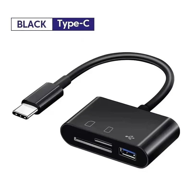 어댑터, 3-in-1 Type-C, TF SD 메모리 카드 리더기 OTG USB C USB2.0 카드 커넥터 Samsung Xiaomi Macbook USB Type C 어댑터