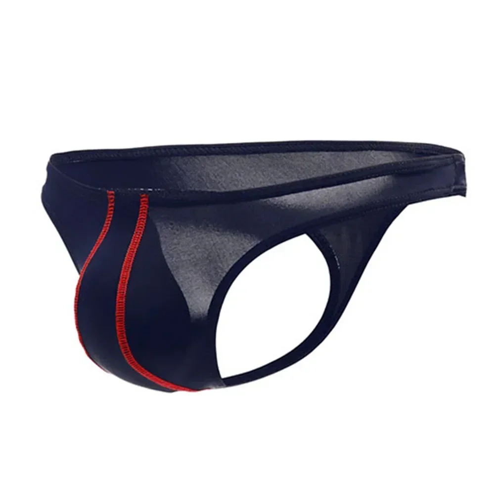 

Men's Lingerie Ice Silk G-string Briefs Sissy U Convex Pouch Underwear Ultra-Thin T-back Thongs Low Waist Underpants Knickers