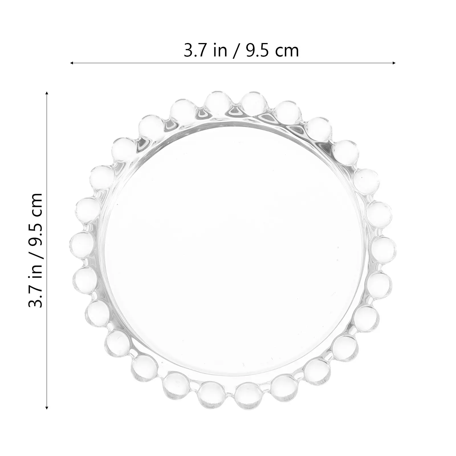 1Pcs Clear Crystal Glass Jewelry Tray Round Jewelry Holder Decorative Storage Dish Table Decoration Photography Prop for Rings