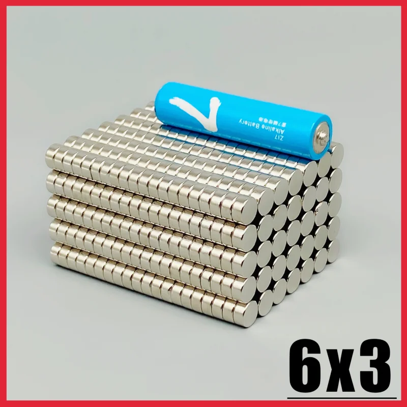 20~500pcs 6x3mm Fridge Tool Round Shape Strong Magnet Neodymium Magnetic Imane 6*3 For Home Kitchen Accessory Garden Diy Craft