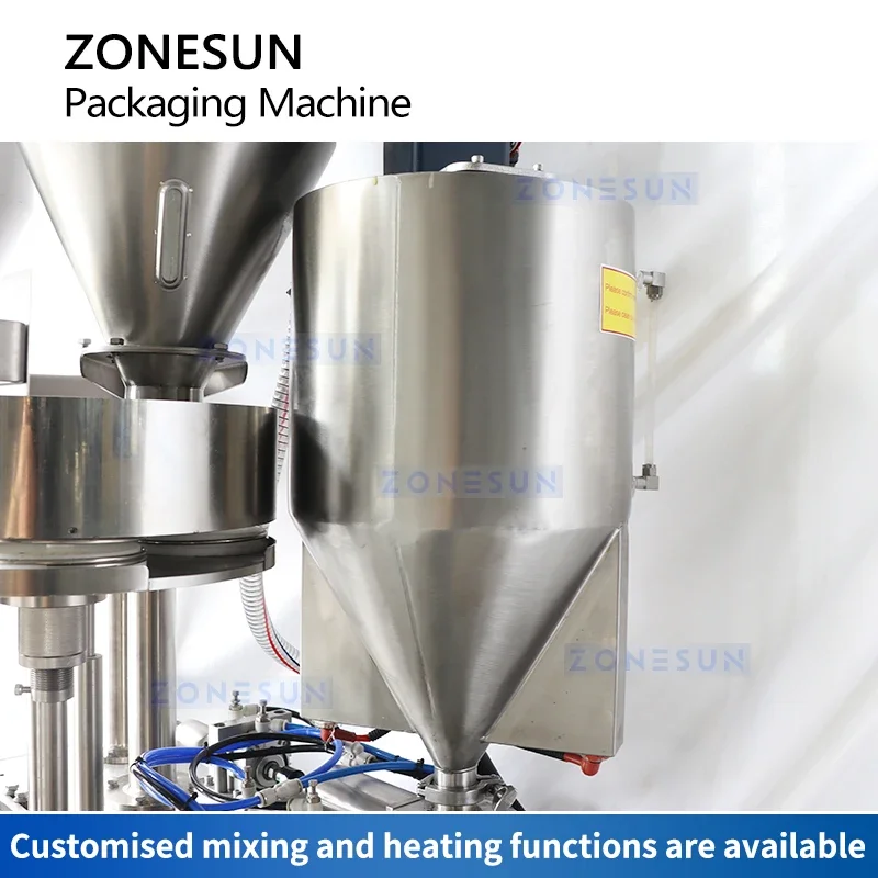 ZONESUN-máquina de envasado VFFS, sello de llenado de forma Vertical, paquetes de porciones de palomitas de maíz, Kit de sal y aceite, equipo de embalaje ZS-FS01