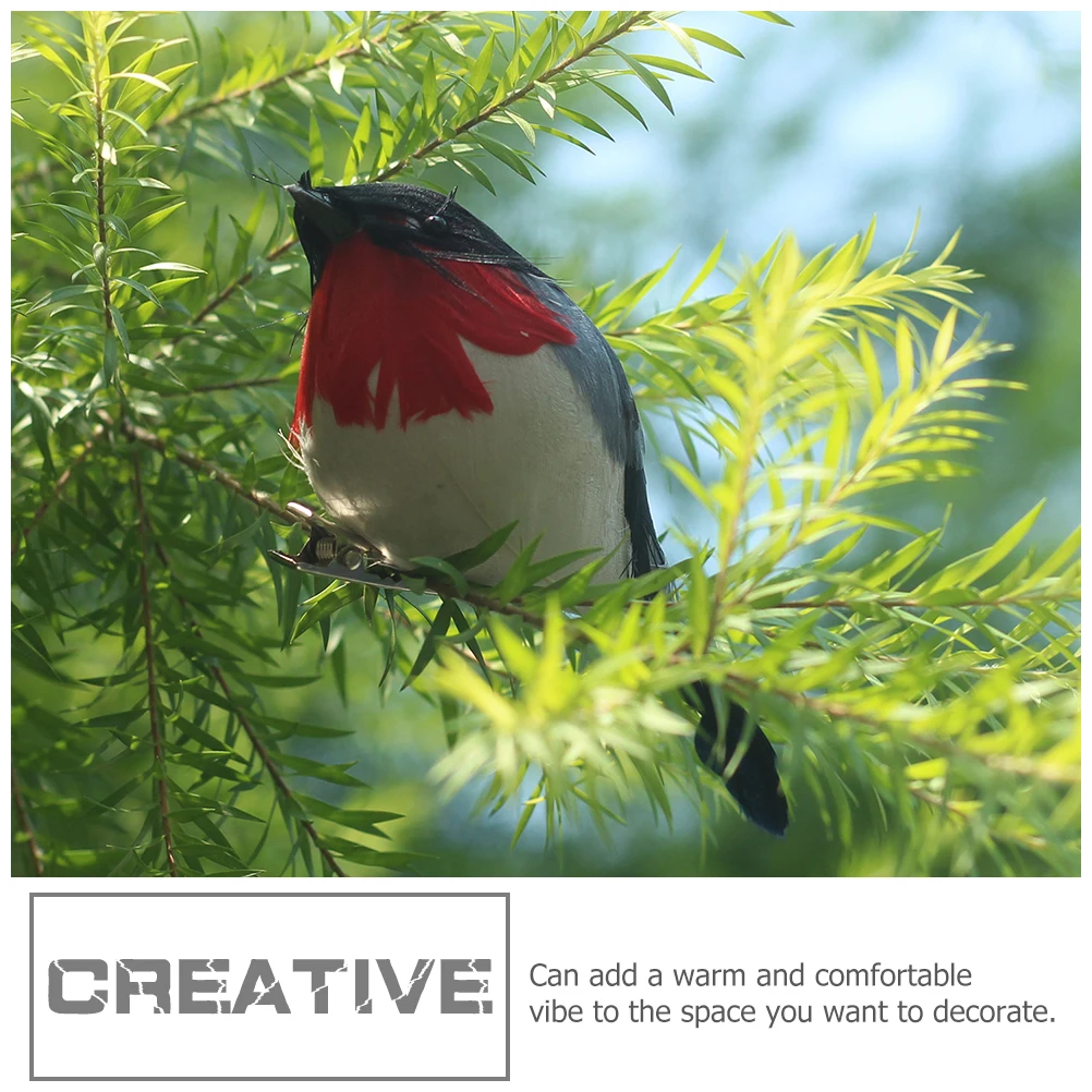 

10Pcs Christmas Bird Ornaments Clip Hanging Craft Decorative Xmas Tree Pendant Lovely Bird Shaped Decor for Holiday Festival