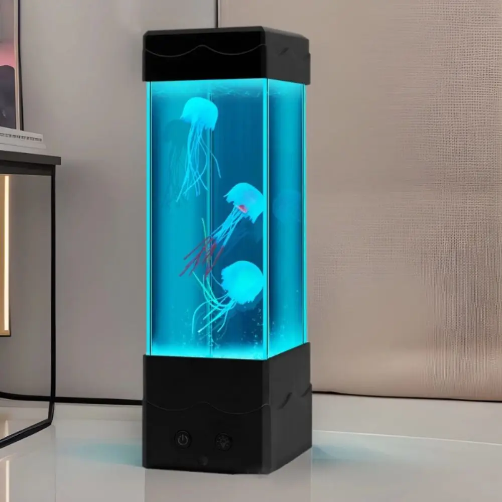 Creative 7 Colors LED Jellyfish Lamp USB Charging Color-Changing Night Light Mood Lighting Desktop Decor Desktop Light Bedroom