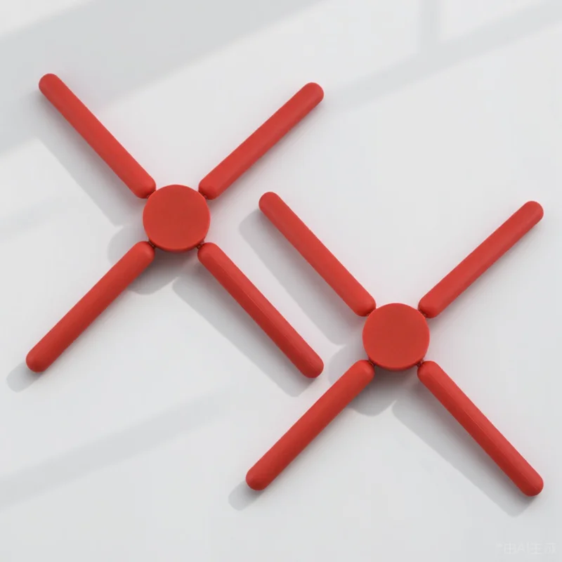 

Silicone Trivet Mat Non Slip Cross Design Hot Pan Holder Kitchen Gadgets Practical Home Use Fine Workmanship