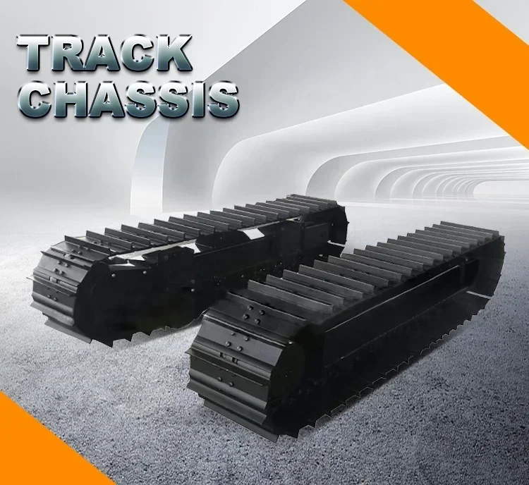 Wholesale price 1.5-8ton robot chassis rubber tracked rubber crawler chassis tracked