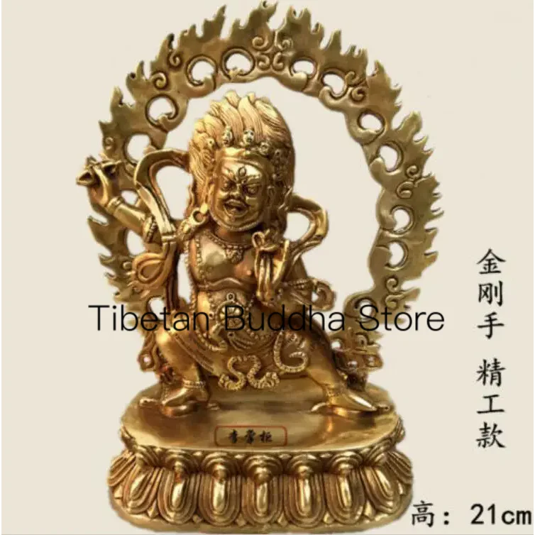 

20cm bronze Buddhism buddha vajrapani Vajra hand bodhisattva protector statue