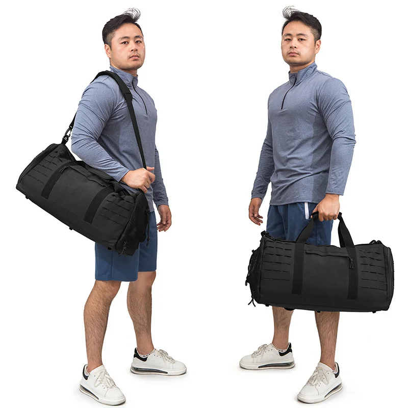 40L Sport-Sporttasche, taktische Reisetasche für Herren, Fitness-Trainingstasche mit Schuhfach, Basketball-Outdoor-Wochenendtasche – Detail 11