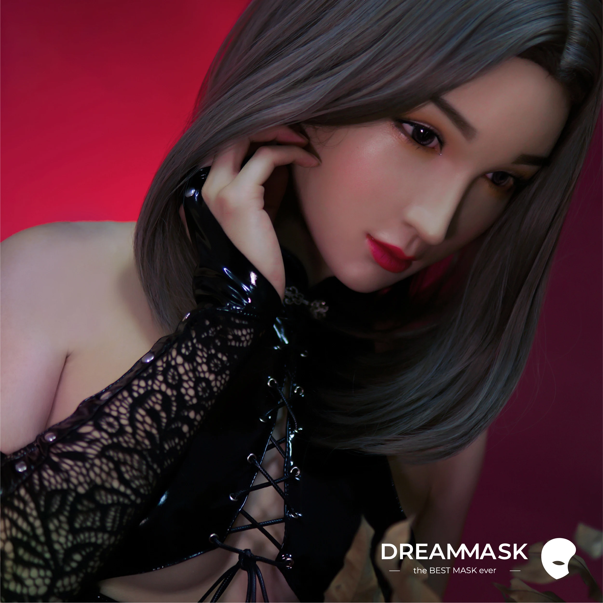 

(M20 LILLY)'Dreammask' DMS Crossdressing Half Full Head Silicone Cosplay Kigurumi Male To Female Mask Transgender Shemale