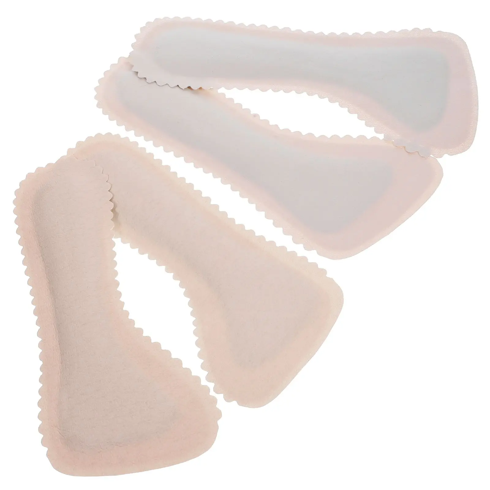 

2 Pairs Heel Inserts for Women Cork Cropped Insole Shoe Pads Cushion Shoes Sweaty Feet Coffee Emulsion