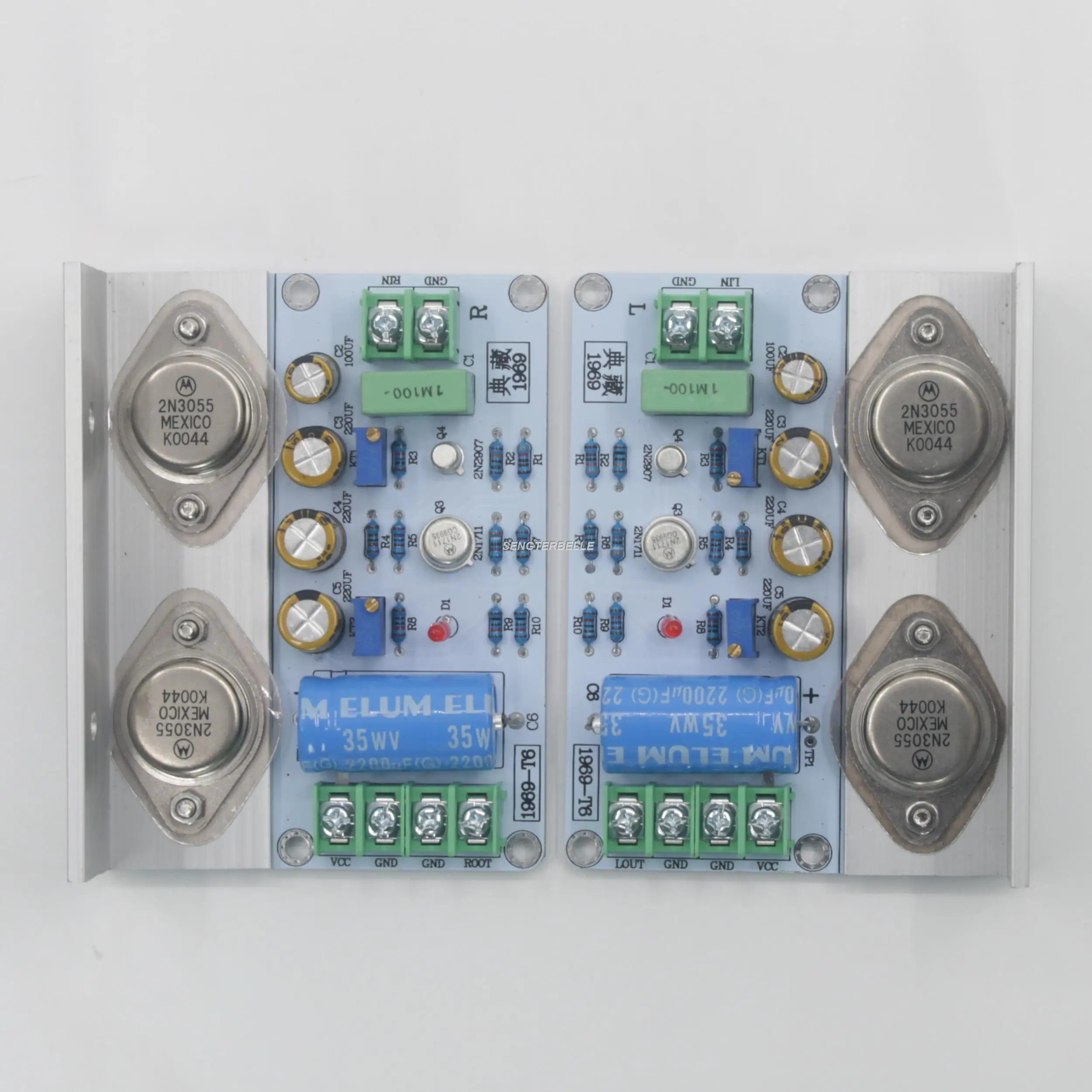 HiFi Classic HOOD JLH1969 مكبر صوت استيريو مجلس كيت 10 واط + 10 واط فئة أ أمبير المجلس