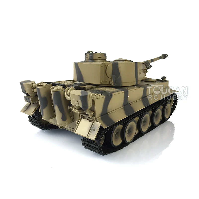 HENG LONG 2.4Ghz 1/16 TK7.0 Plastic German Tiger I RTR RC Tank 3818 Barrel Recoil RC Panzer Toys for Boys TH19099-SMT4