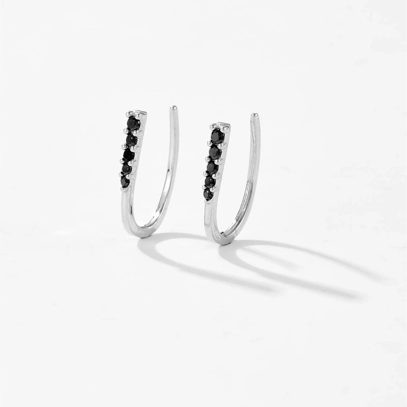 ANDYWEN 100% 925 Sterling Silver Piercing Stud Earring Piercing Clips Pendientes Thread Hoop 2025 Luxury Fine Jewelry