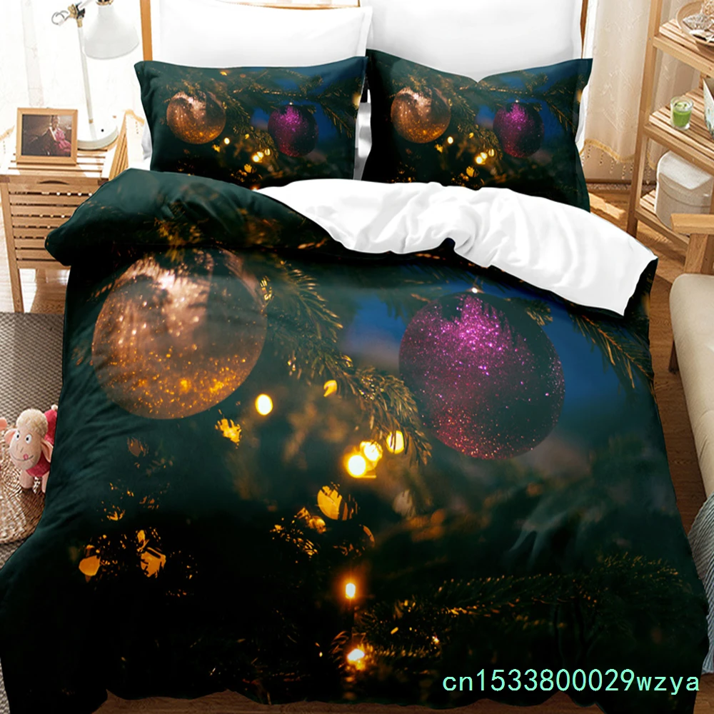 3PCS Black Purple Golden Ball Bedding Sets Home Bedclothes Super King Cover Pillowcase Comforter Textiles Bedding Set