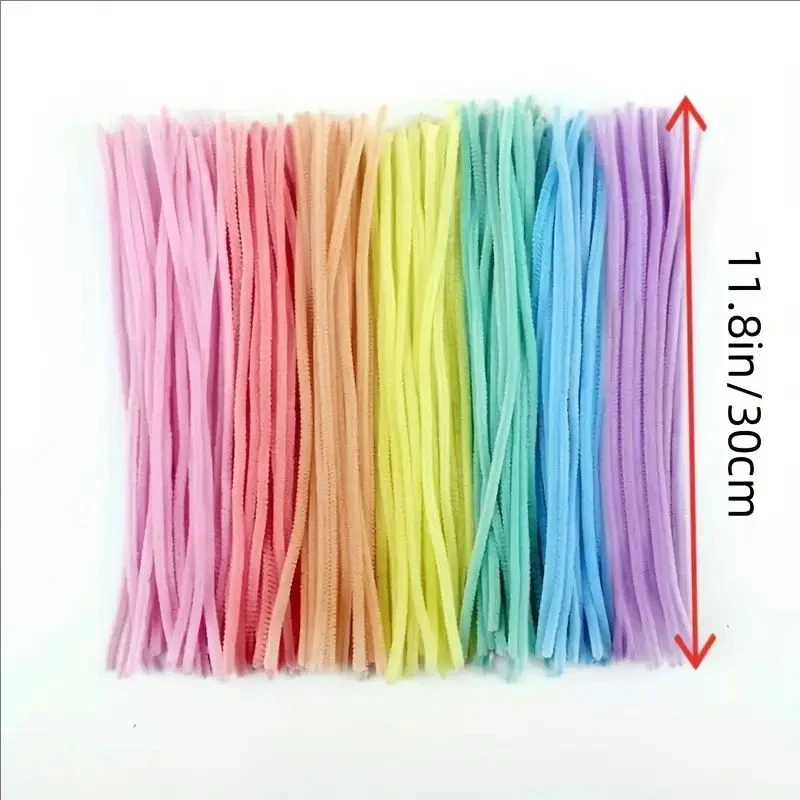 100pcs Macaron Color Twist Bar Random Color DIY Artificial Flowers Accessories Creative Hand Tools, Craft Supplies Decoration