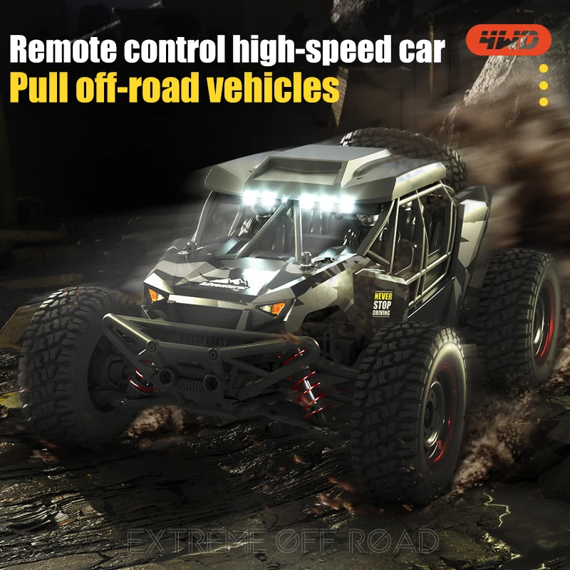16106 1:16 38KM/H 4WD RC Car With LED Remote Control Off-road Cars High Speed Drift Monster Truck for Kids vs Wltoys 144001 Toys