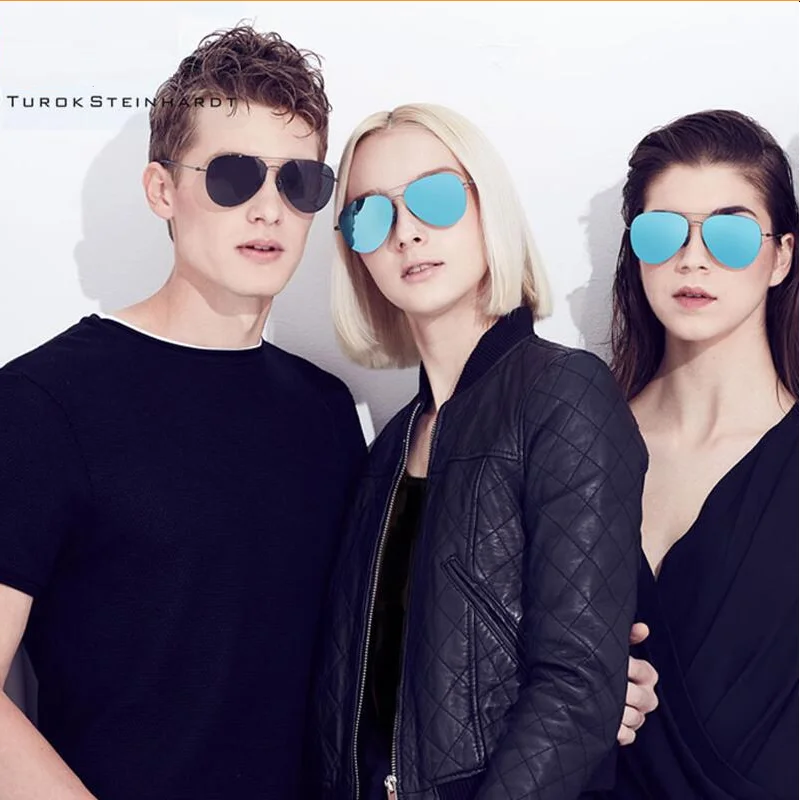 Turok Steed TS Nylon óculos polarizados, coloridos, moda à prova de UV, caixa de lentes solares inoxidáveis, 100% à prova de UV