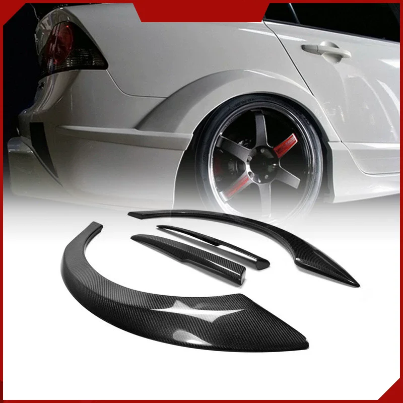 Cabron fiber Rear Wheel Eyebrow for Honda Civic 8th FD2 modified new style widen Wheel Protector Guard body kit Car Accessories