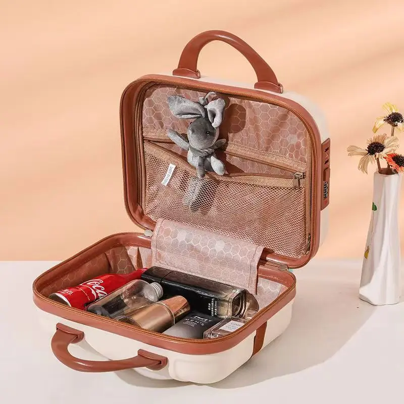 Draagbare reishandbagage cosmetische tas met wachtwoordslot Make-up opbergtas Instapbagage Organizer Case Festival Gift