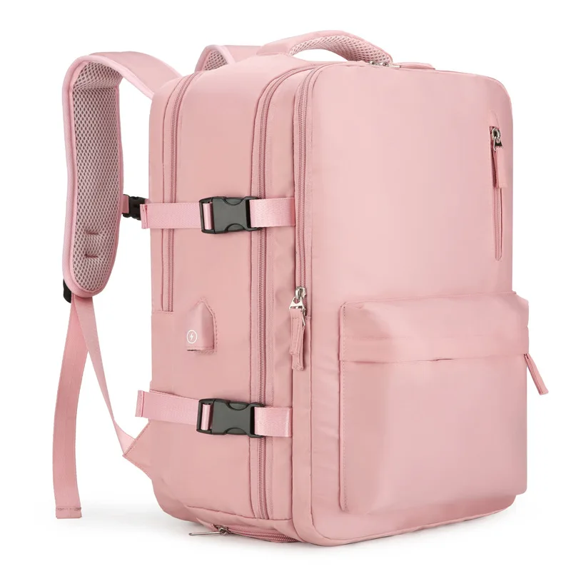 Sac à dos de voyage étanche pour femme, sac à dos scolaire pour adolescente, sacs pour ordinateur portable d'affaires, sacs à chaussures, développement USB, 15.6 pouces