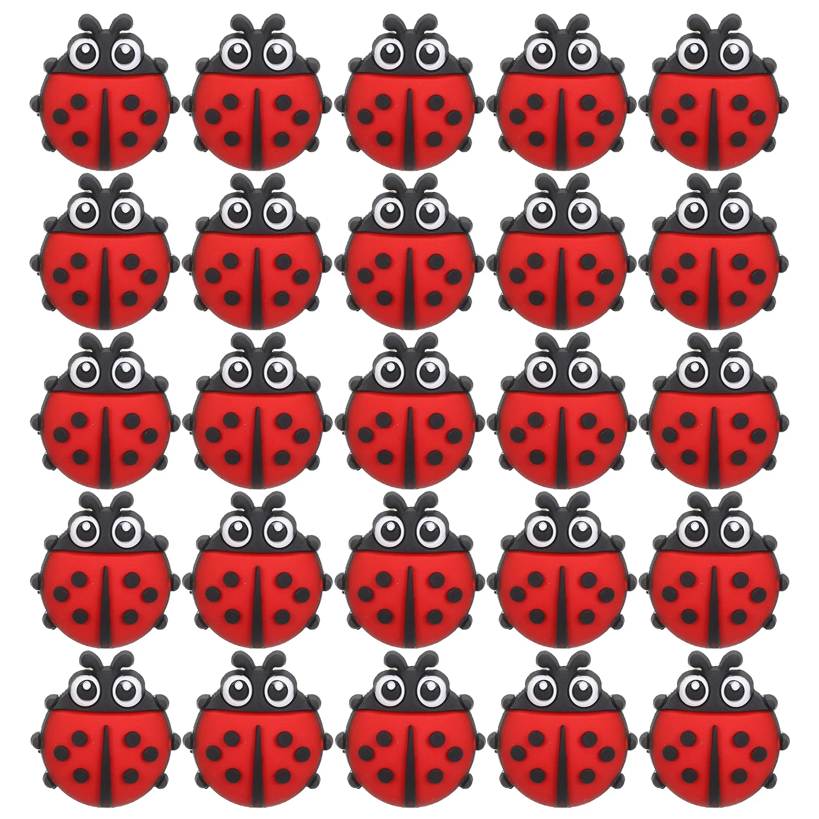 

30pcs Ladybug Clips: Soft Pvc Pencil Charms For School Classroom Rewards Topper Decorations Pencil Accessories