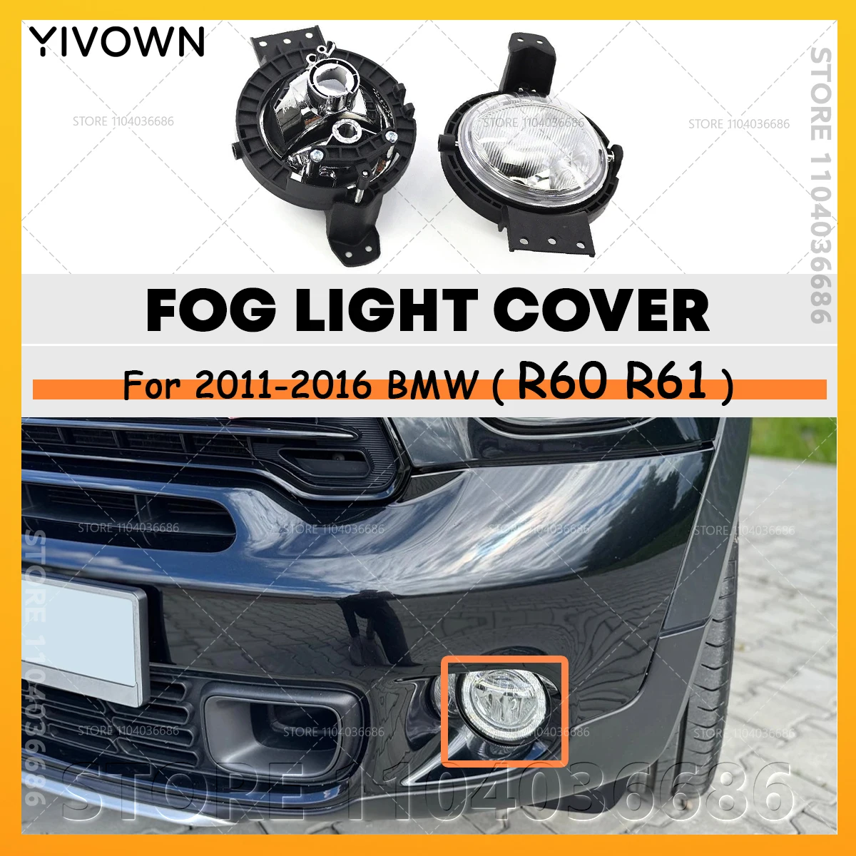 For 2011 2012 2013 2014 2015 2016 BMW Mini Cooper Countryman R60 Paceman R61 Front Bumper Fog Light Housing 63179802163