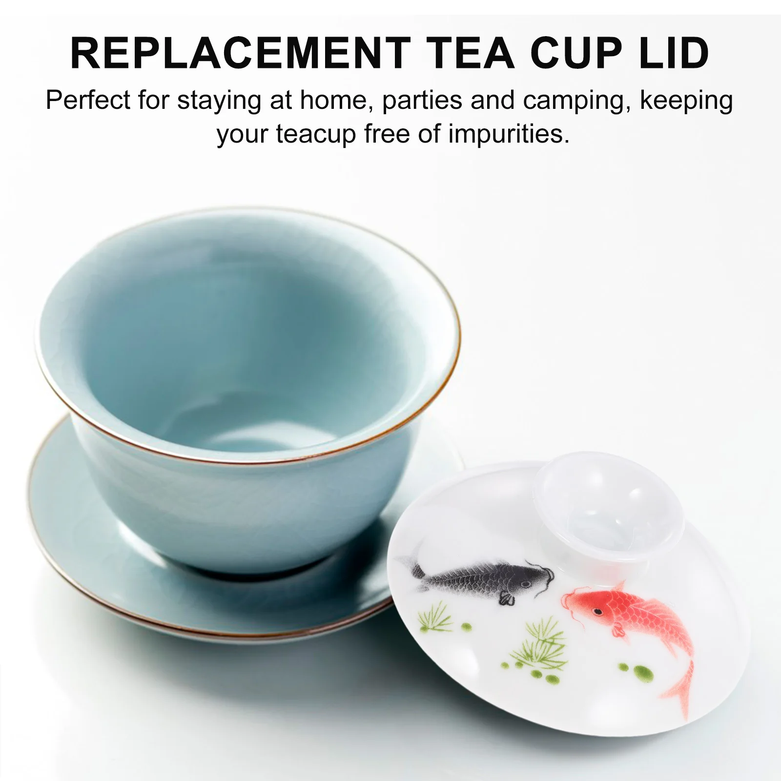 

Ceramic Mug Lids Reusable Heat Resistant Cup Covers for Tea Cups Mugs Easy to Clean Replacement Tea Cup Lid Ceramic Mug Covers
