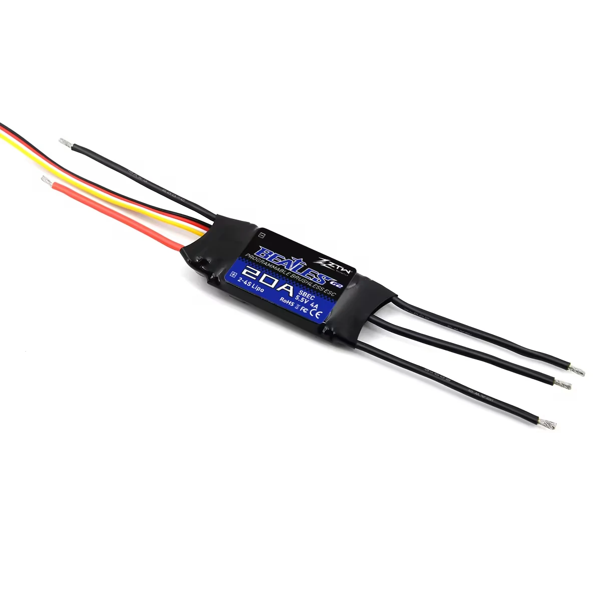 ZTW Beatles G2 32 bit ESC 20A 30A 40A 50A 60A 80A 100A 2-4S / 2-6S SBEC Borstelloze Snelheidsregelaar voor RC Vliegtuig Drone