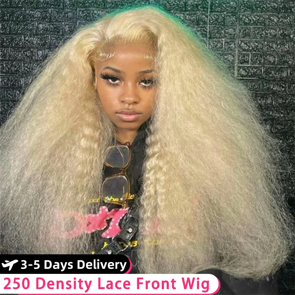 Wig 250% 613 pirang gelap gelombang transparan Hd renda Wig depan pra pencabutan Brasil 13x4 13x6 Wig rambut manusia renda depan berwarna keriting