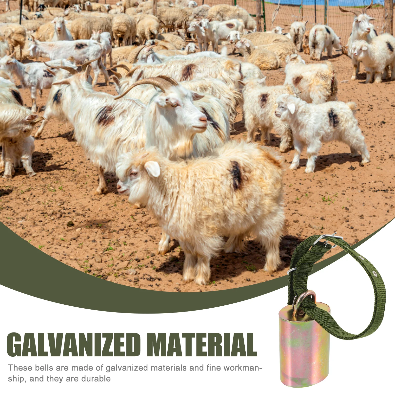 1 مجموعة 1 مجموعة من أجراس الماشية المعدنية خمر مزرعة الحيوان أجراس بصوت عال للماشية الأغنام الحيوانات الأليفة مكافحة خسر Diy بها بنفسك الحرفية ديكور الحلي #3