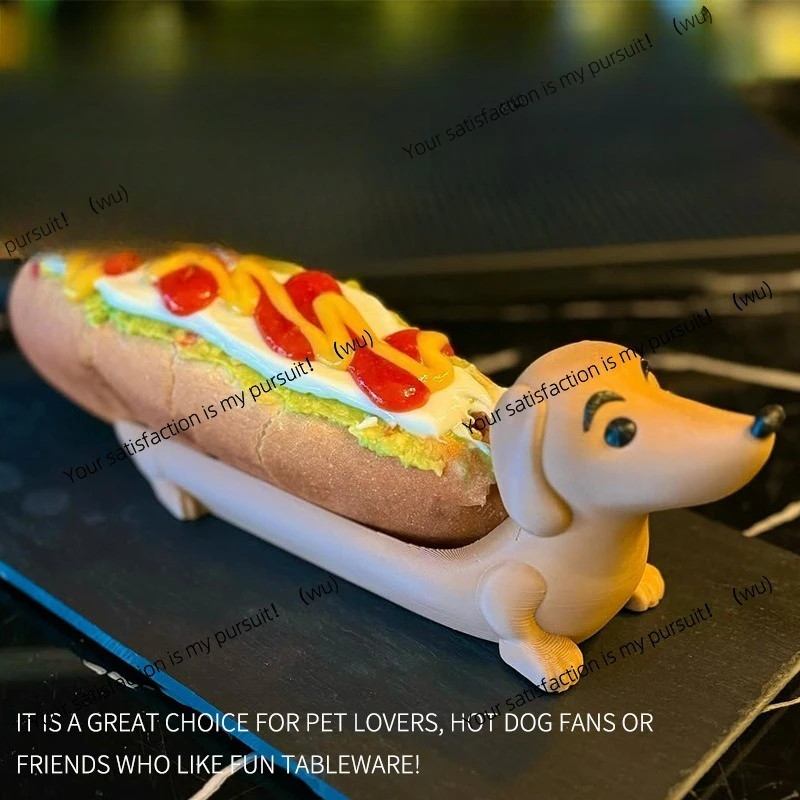 Dachshund puppy tray, sandwich plate decoration, interesting novelty